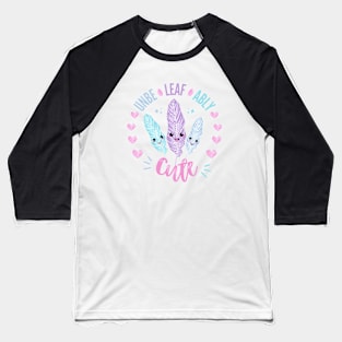 UnBeLeafably Cute | Pastel Leaves Design Baseball T-Shirt